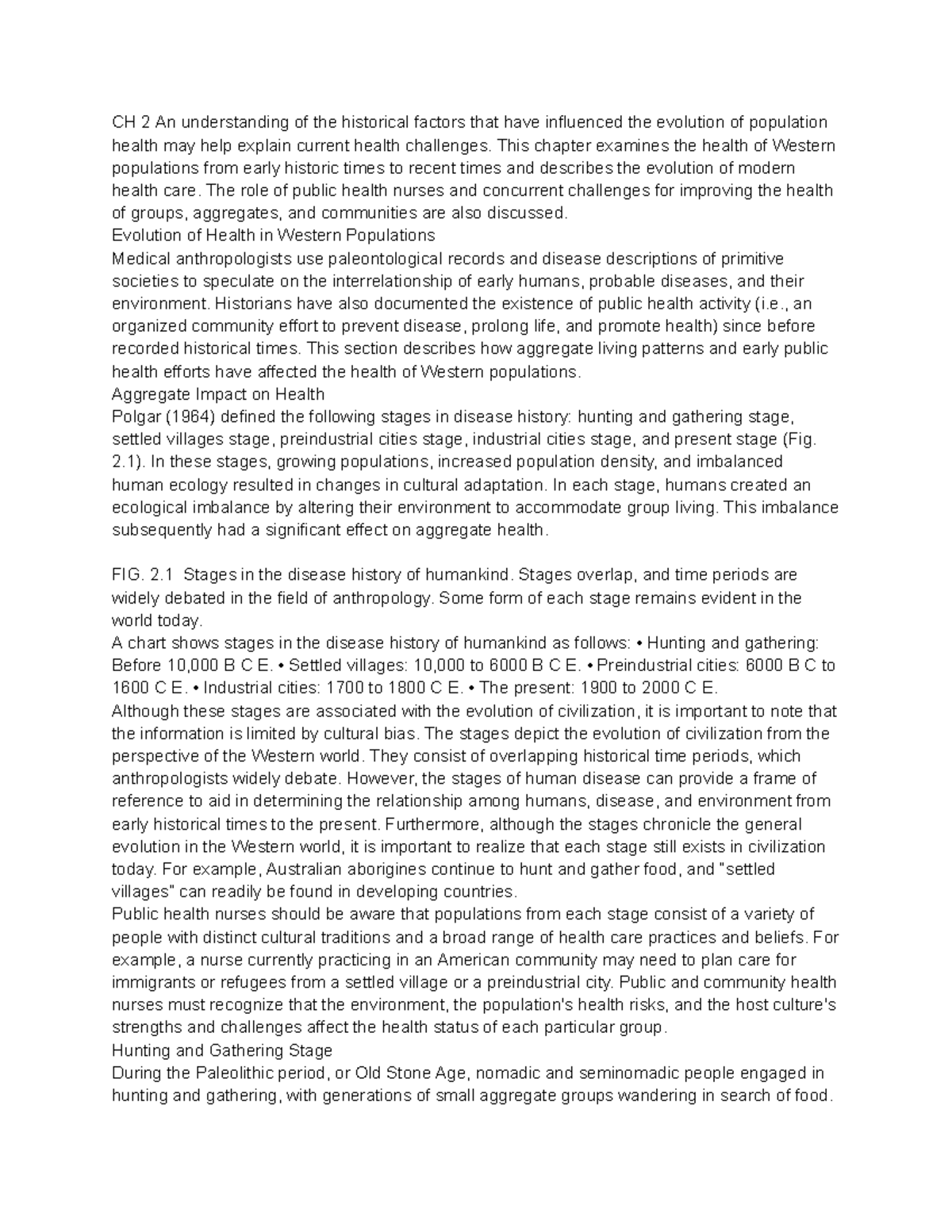 CH 2 Evolution of Public Health Nursing and Modern Health Care ...
