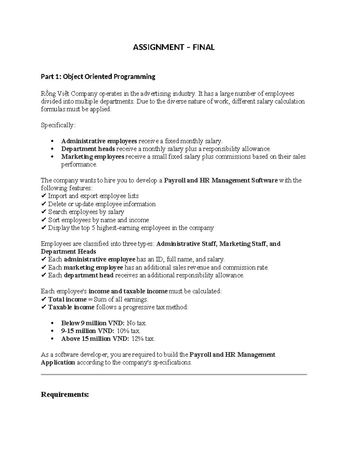 11 03 2025 Assignment%20Final%20 - ASSIGNMENT – FINAL Part 1: Object ...