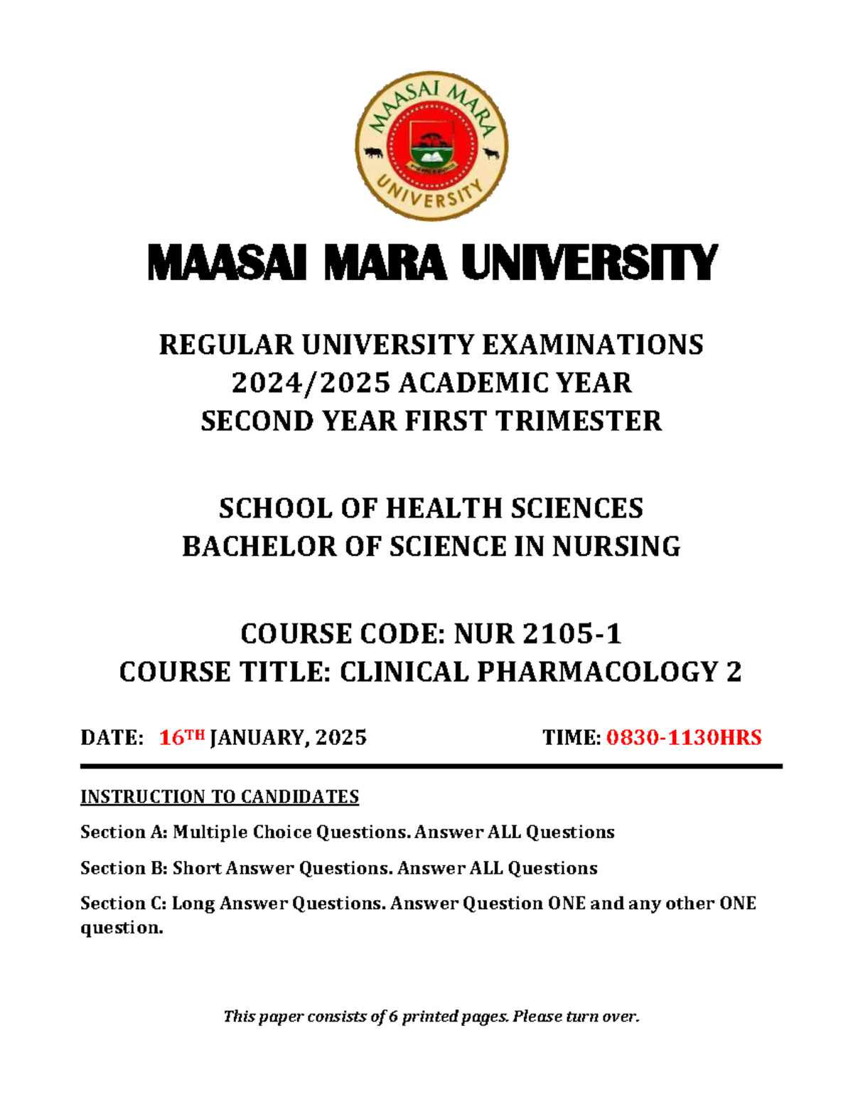 NUR 2105 Final Exam: Clinical Pharmacology 2 Study Guide - Studocu
