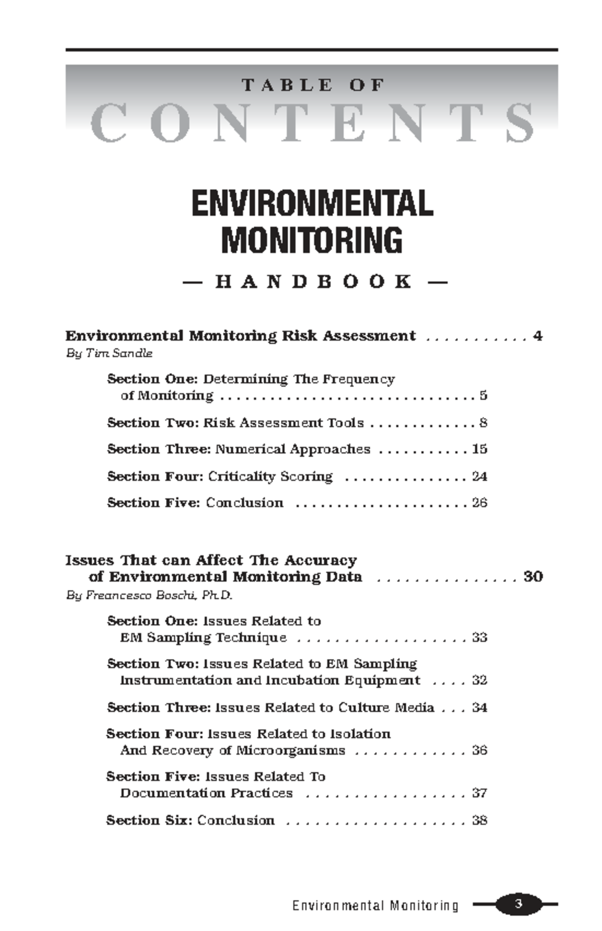 Environmental Monitoring Handbook: Risk Assessment & Methodologies ...