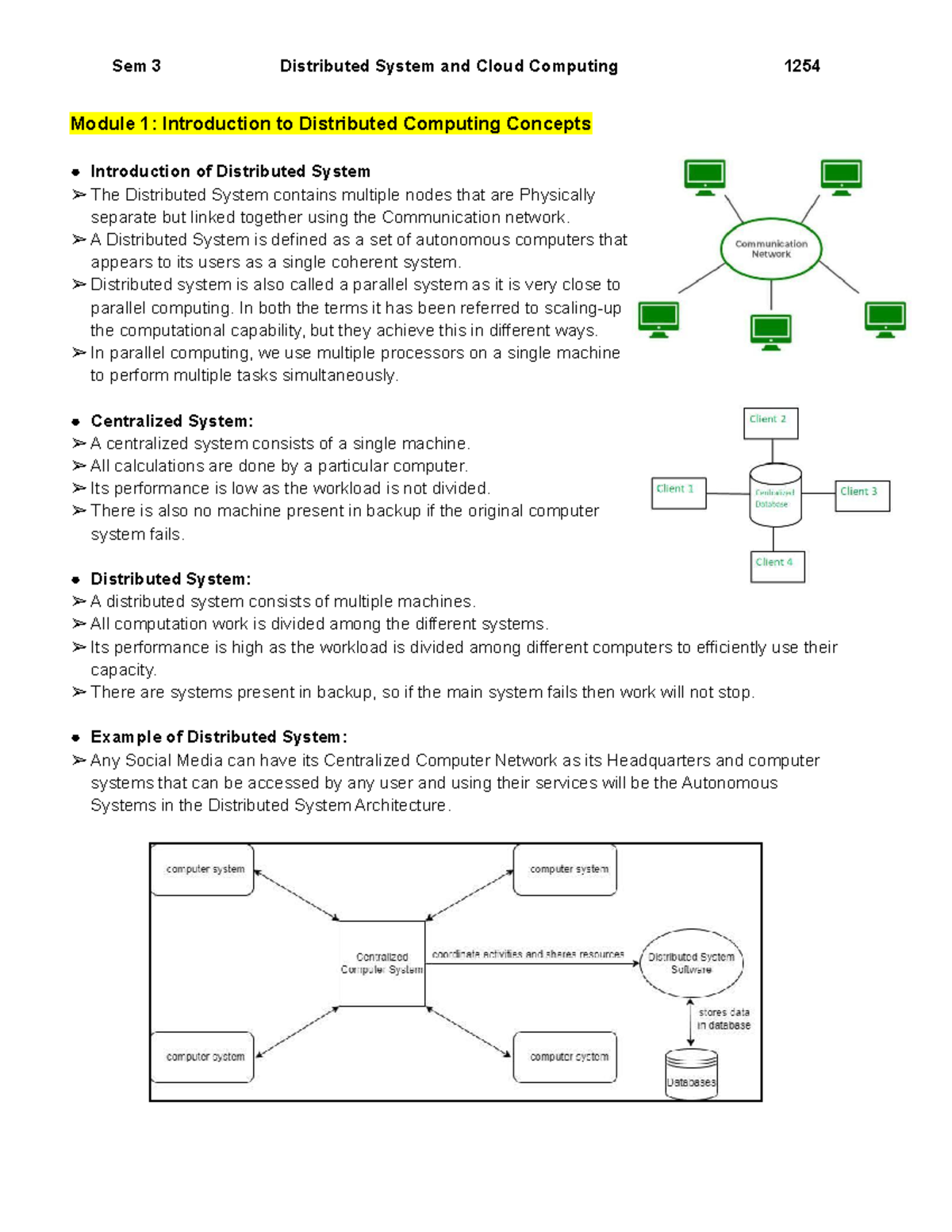 DSCC 1254 - Comprehensive Notes on Distributed Computing Concepts - Studocu
