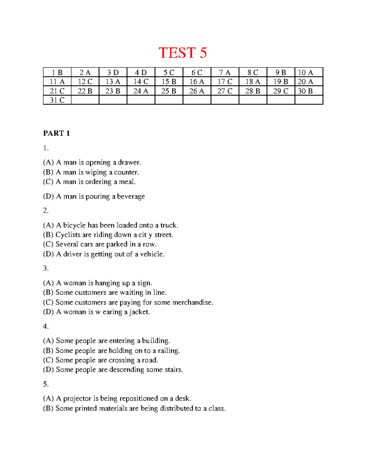 ĐÁP ÁN TEST 5 & 6 - HI VOVI AM - Studocu
