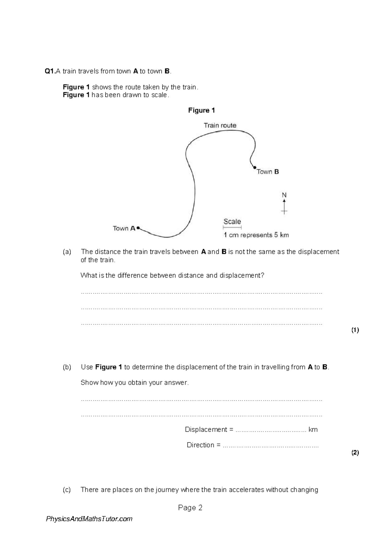 Physics GCSE AQA: Acceleration Practice Questions and Solutions - Studocu