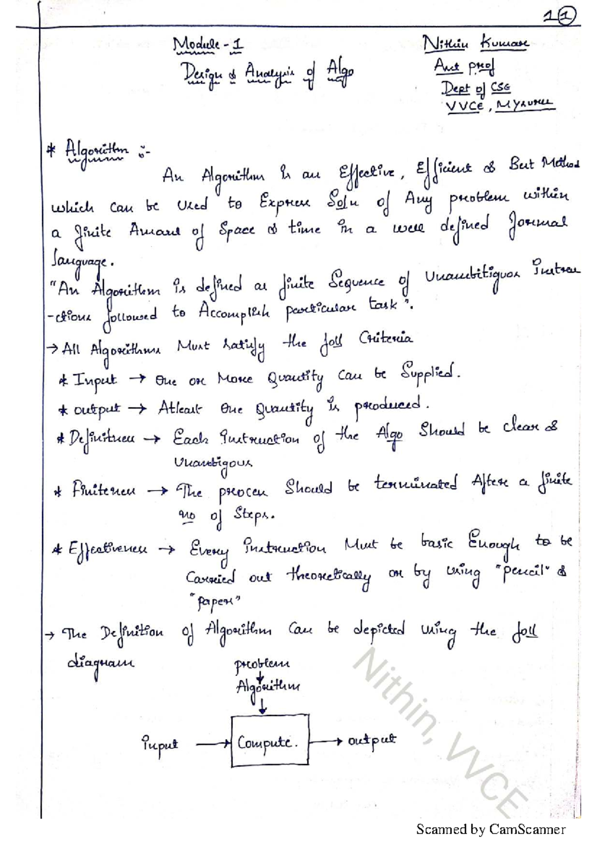 DAA Handwritten Notes: Design & Analysis of Algorithms (CSE) - Studocu