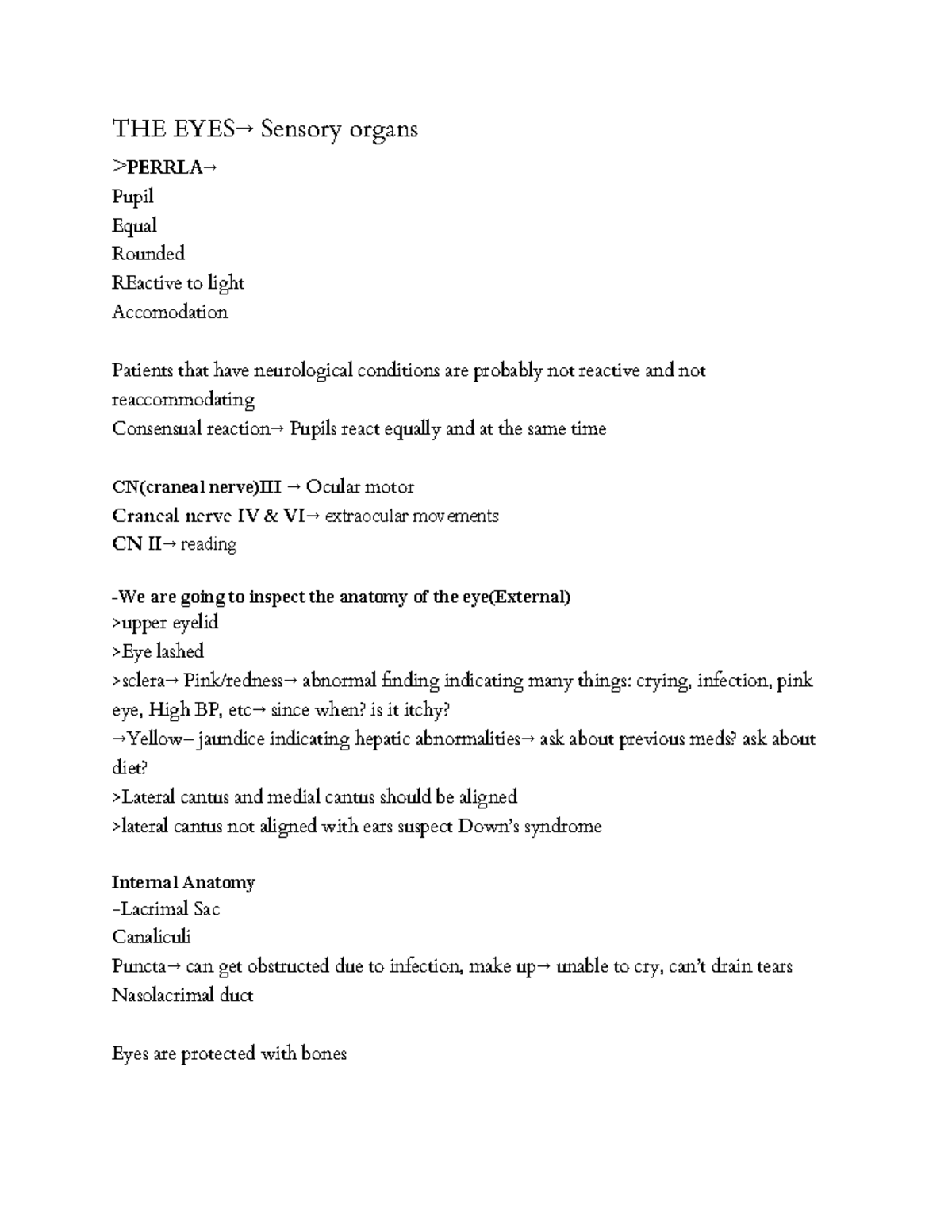 Chapter 15: The EYES - Lecture Notes on Ocular Anatomy and Conditions ...