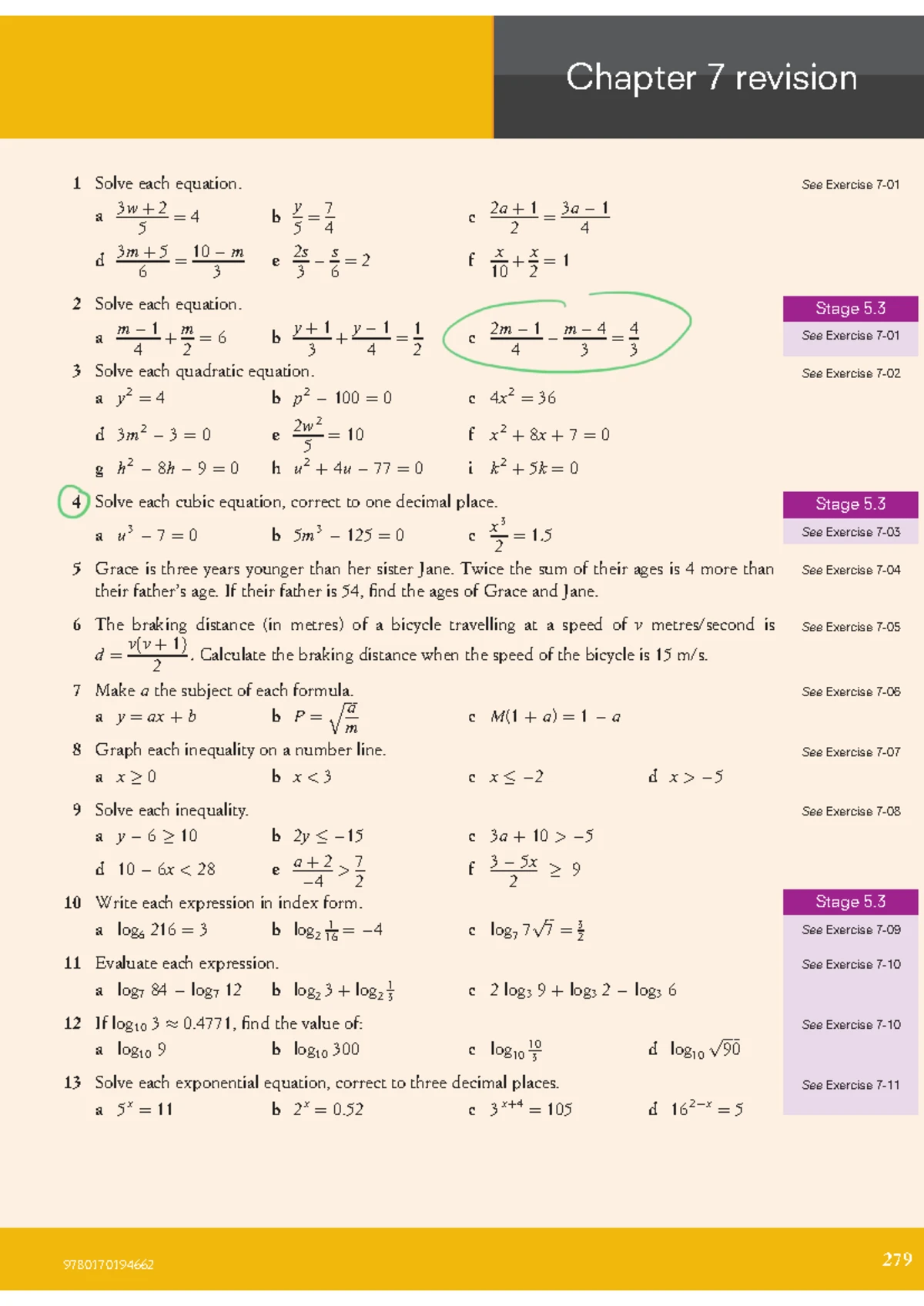 Chapter 5 revision - Algebra exercises and simplifications - Studocu