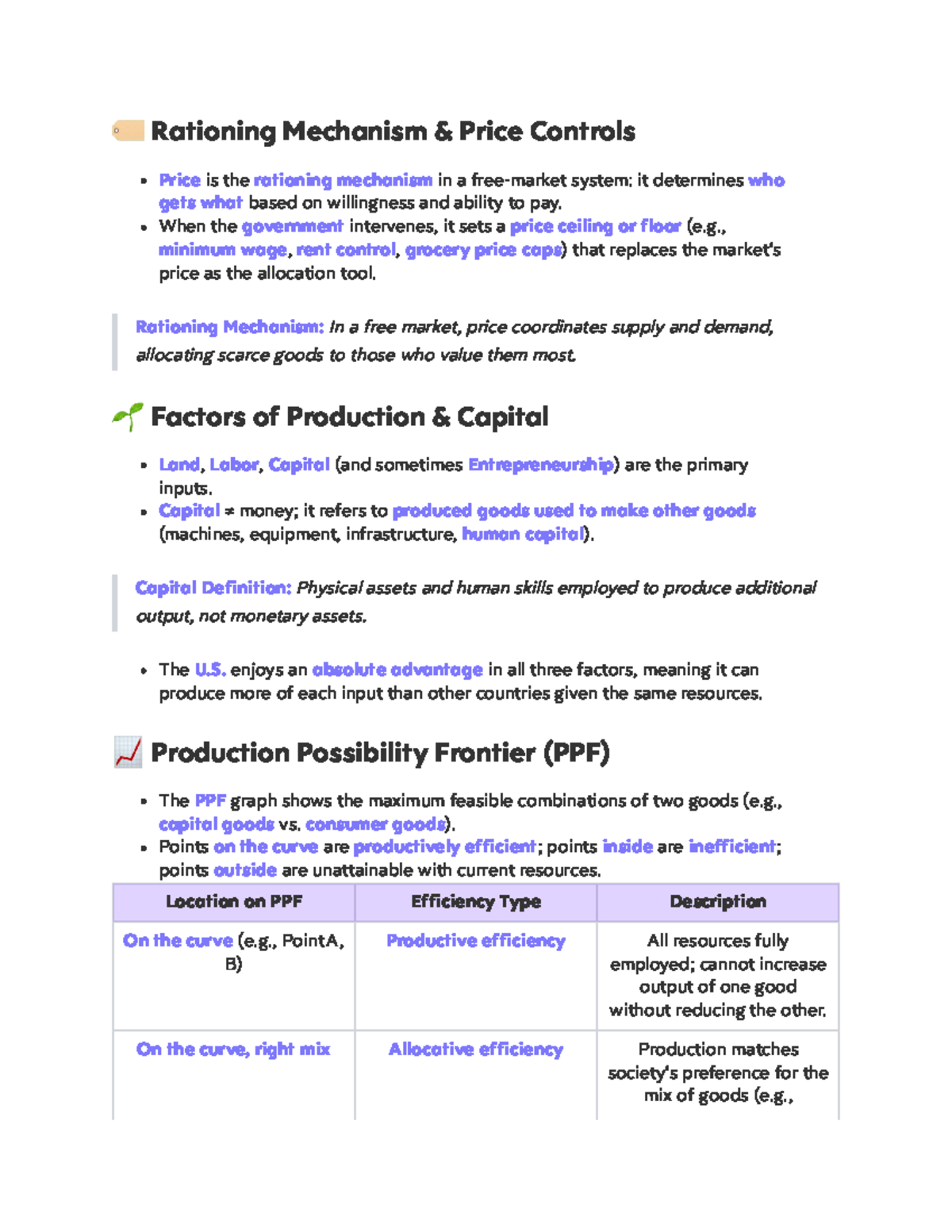 Econ 3 - Chapter 3 Lecture Notes on Rationing Mechanisms and Efficiency ...