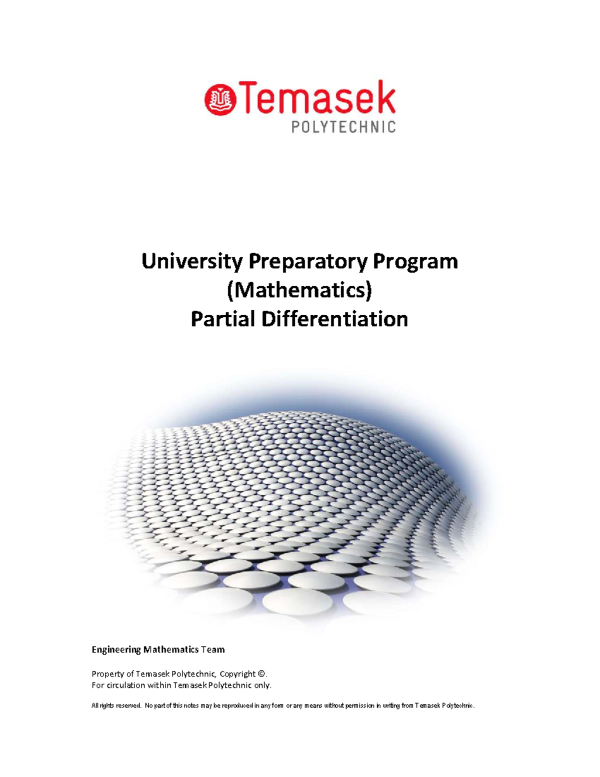 UPP Mathematics: Partial Differentiation Notes and Exercises - Studocu