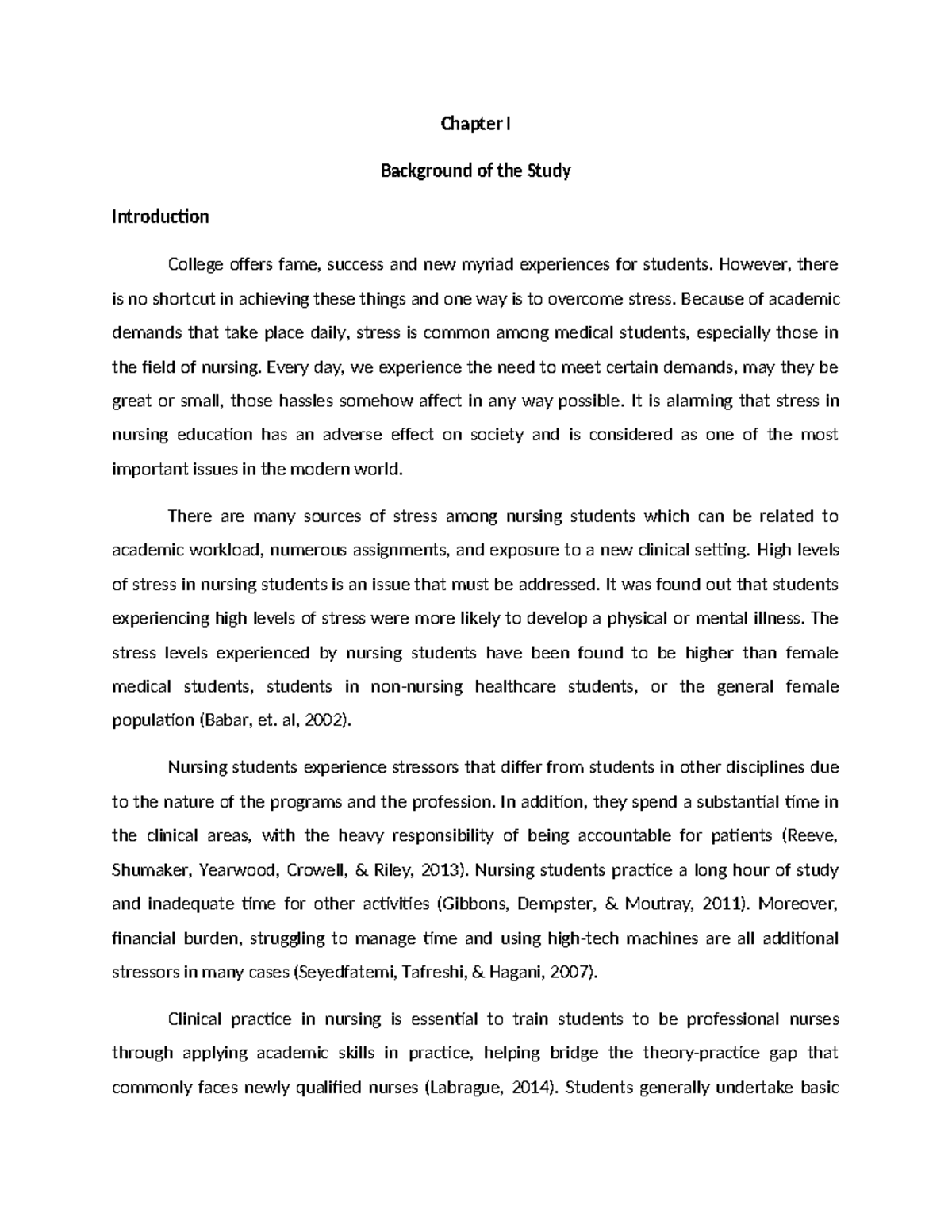 Chapter I - Copy - RESEARCH - Chapter I Background of the Study ...