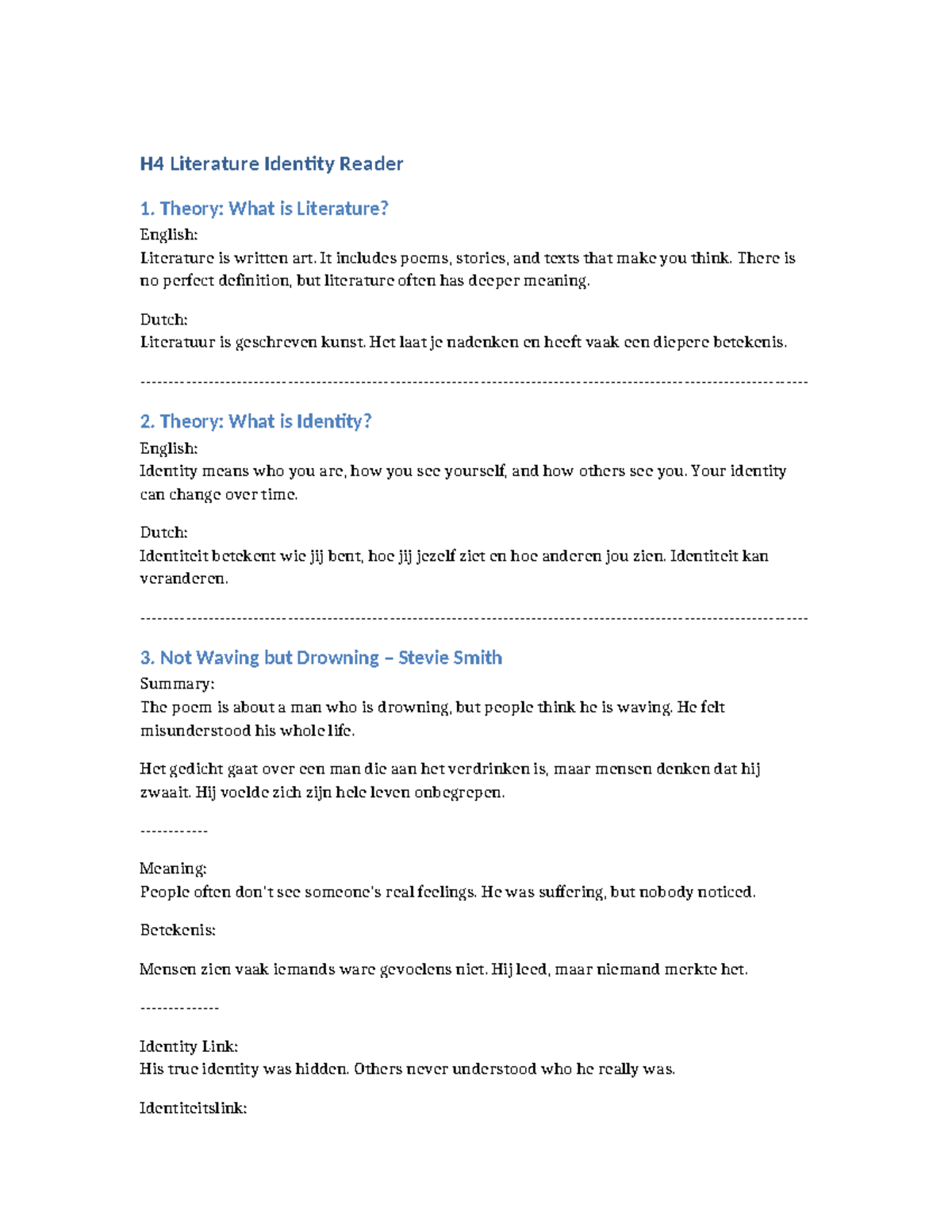 Identity Reader Complete Oral Prep: Understanding Literature & Identity ...
