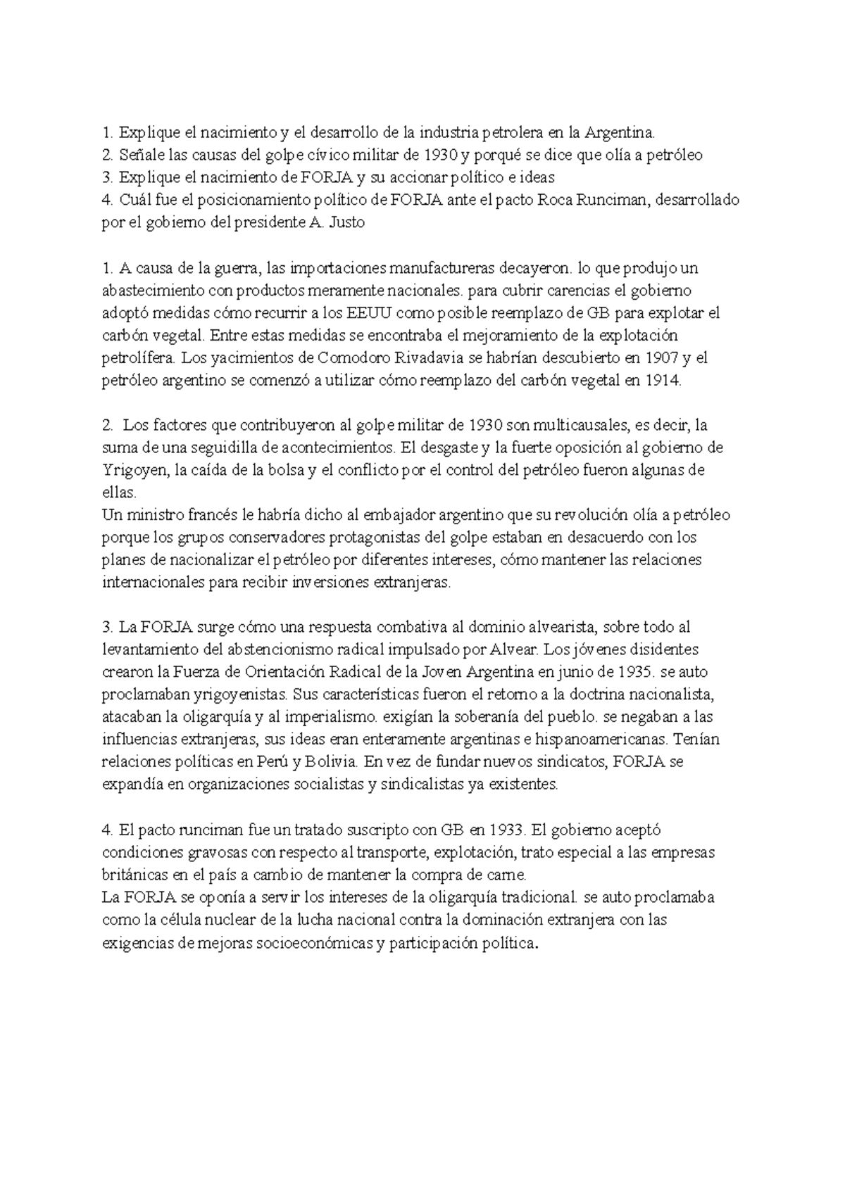 Trabajo Práctico N° 2: Industria Petrolera y Política en Argentina ...