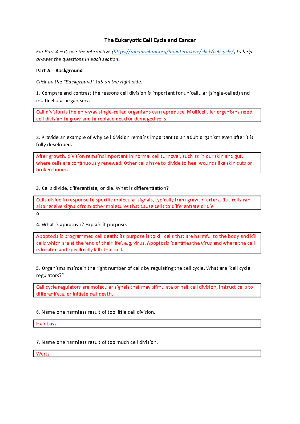 The Eukaryotic Cell Cycle and Cancer (BIOL 301) Study Guide - Studocu
