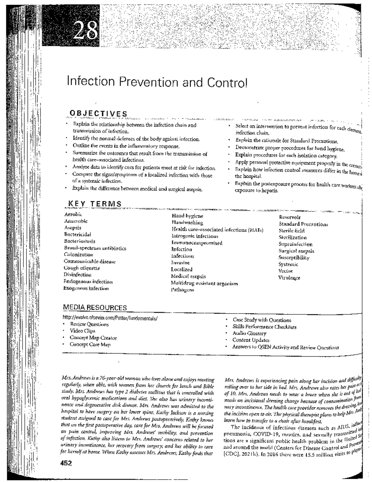 Potter & Perry - Ch. 28 Infection Control & Prevention in Healthcare ...