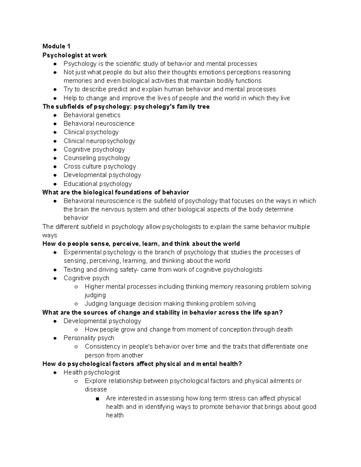 Psych 100 Exam 3 Review Guide: Intelligence & Consciousness Keys - Studocu