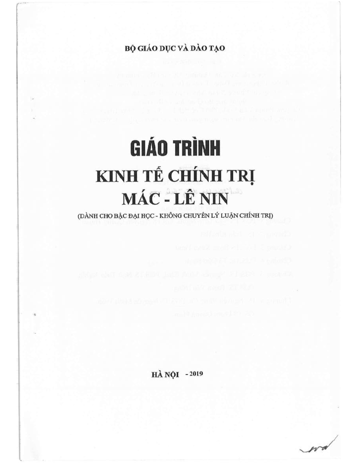 Kinh Tế Chính Trị - GT MNLK Tr100 Học Phần Tổng Hợp - Studocu