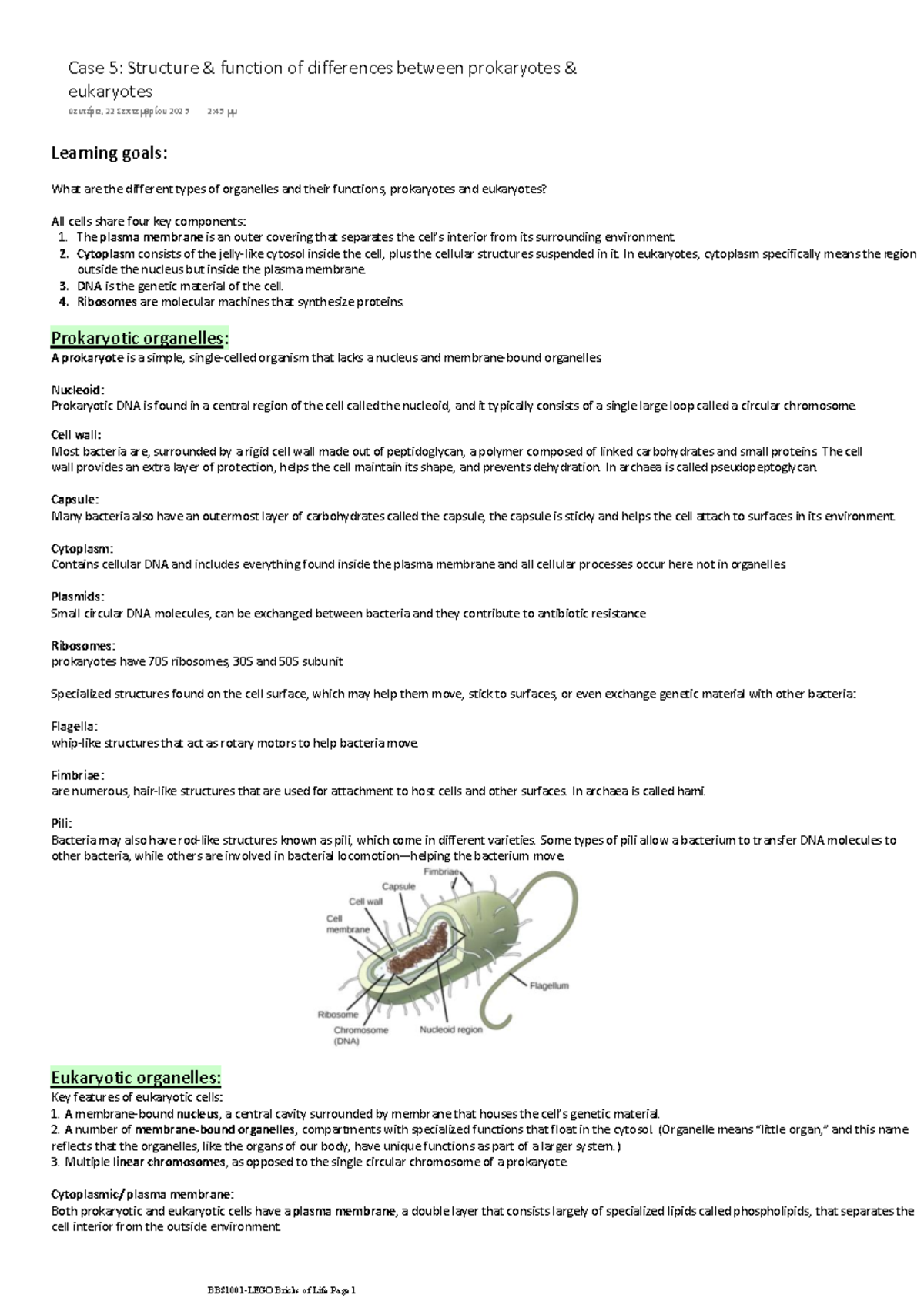 Case Study 5: Structure & Function Differences in Prokaryotes vs ...