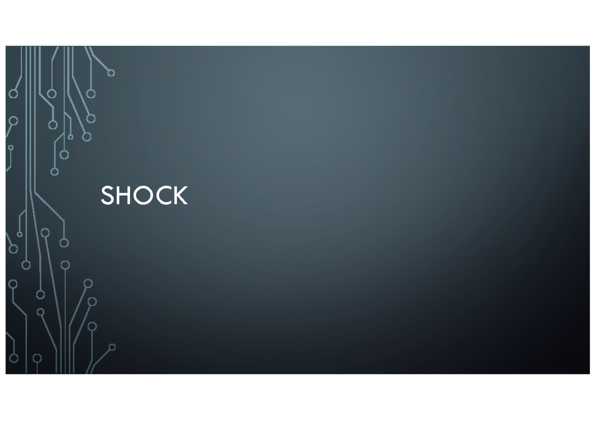 Anaesthesiology 14: Comprehensive Overview of Shock and Its Management ...