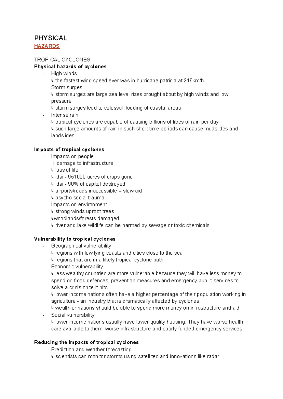 A Level Geography Paper 2: Case Study Survival Guide - Studocu