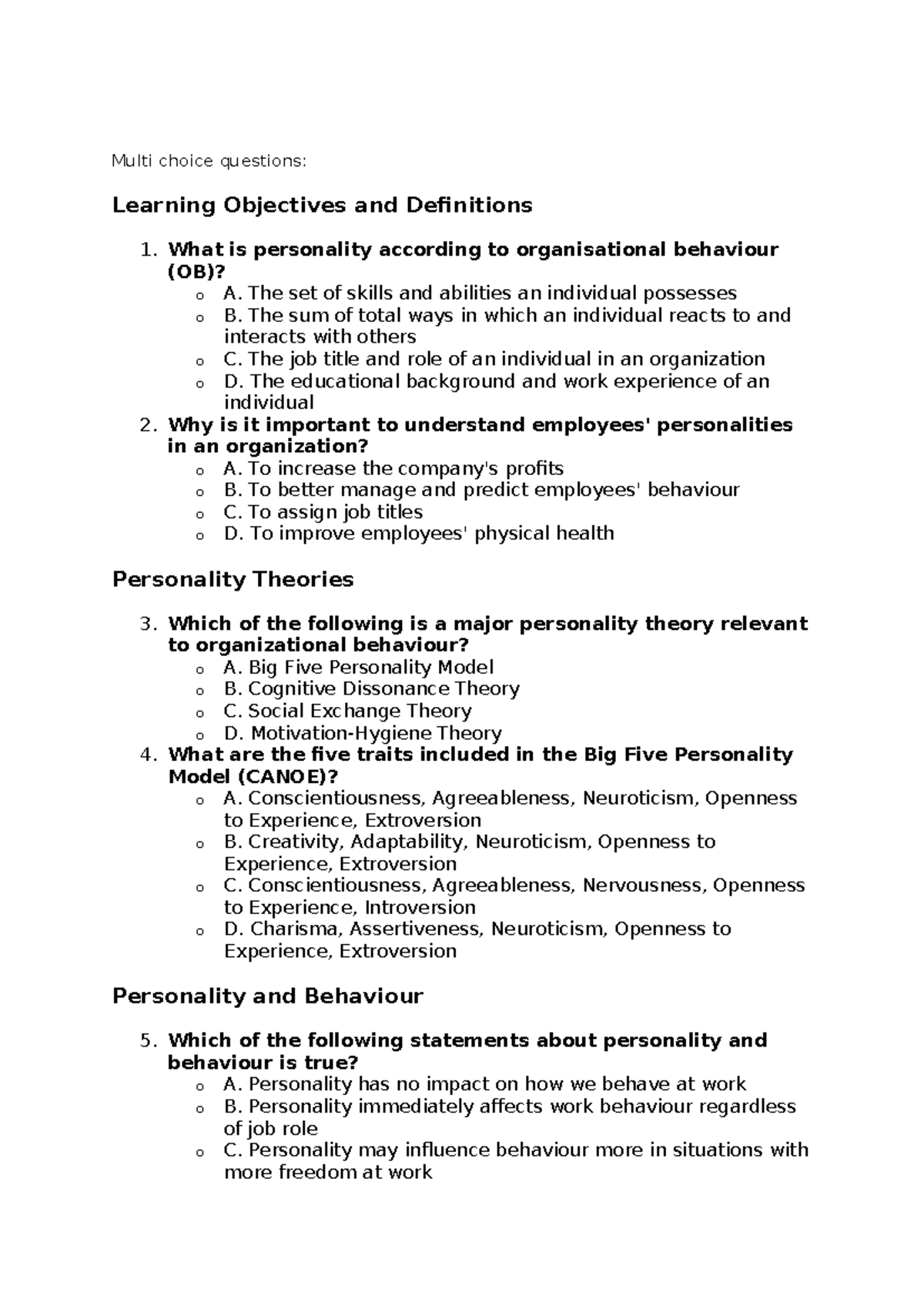 Multi choice practice questions final exam 2024 sem 1 - Multi choice ...