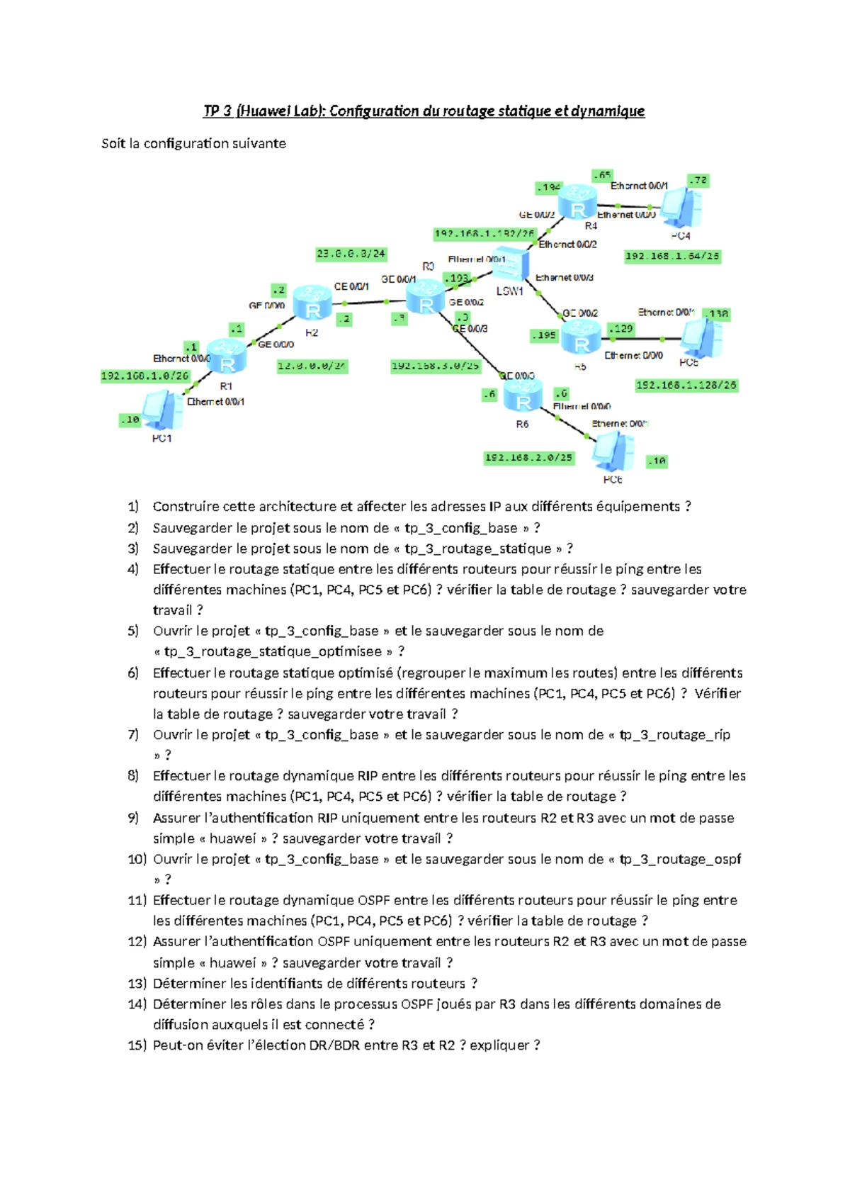TP 6 frame relay - TP 6 (Huawei Lab) : Configuration du protocole Frame ...