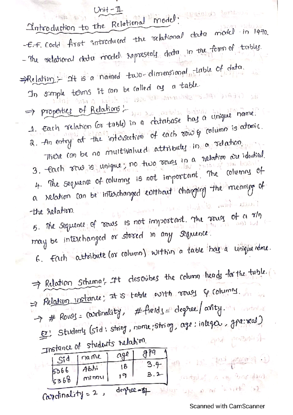 DBMS-Unit II: Introduction to the Relational Model and SQL Constraints ...