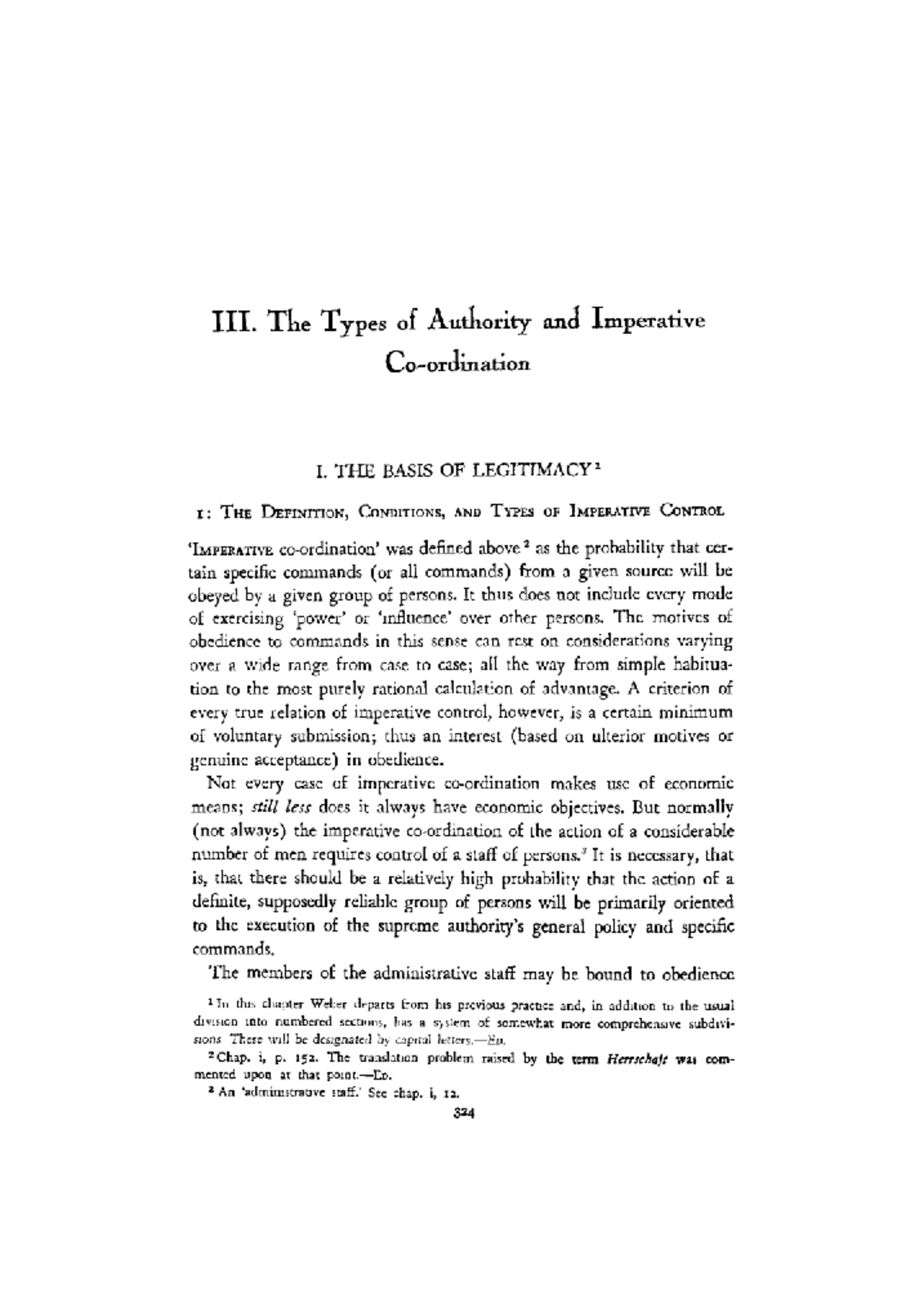 Weber's Types of Authority and Imperative Control: A Comprehensive ...