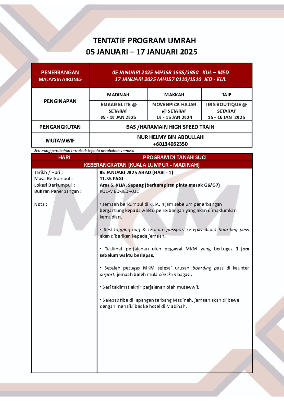 Tentatif Program 05 JAN - 17 JAN 2025 (MH) - Google Docs - TENTATIF ...