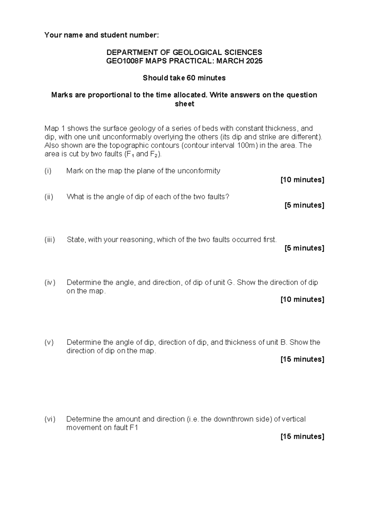 GEO1008F Maps Practical Exam Guidelines - March 2025 - Studocu
