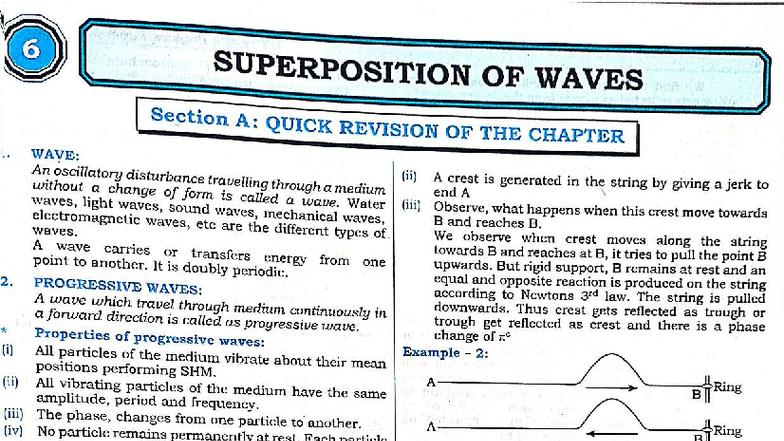 Superposition of Waves and Oscillations - Summary (PHYS 101) - Studocu