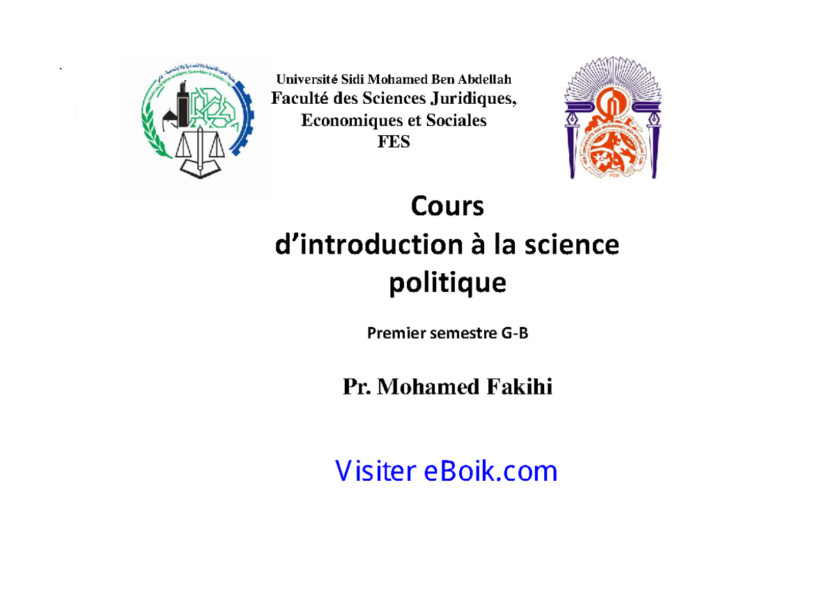 Introduction à la science politique - Cours G-B - Semestre 1 - Studocu