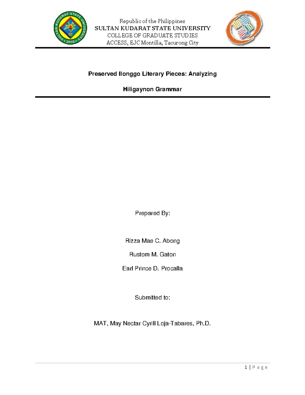 Qualitative-research-sample-chapter-1-3 compress - SULTAN KUDARAT STATE ...