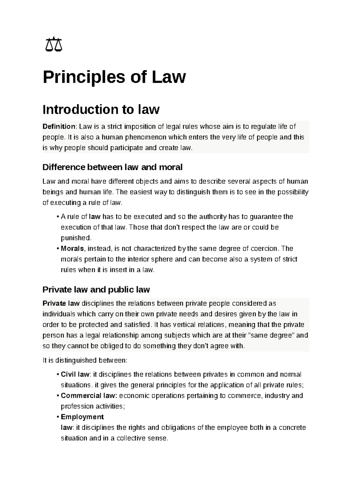 Principles of Law: An Introduction to Legal Concepts and Frameworks ...