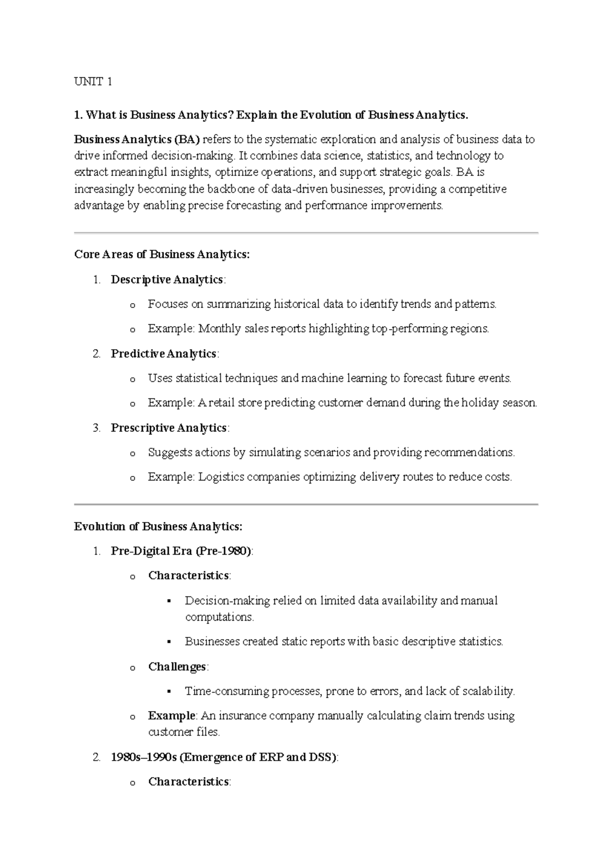 BA 101: Business Analytics Overview and Key Concepts - Studocu