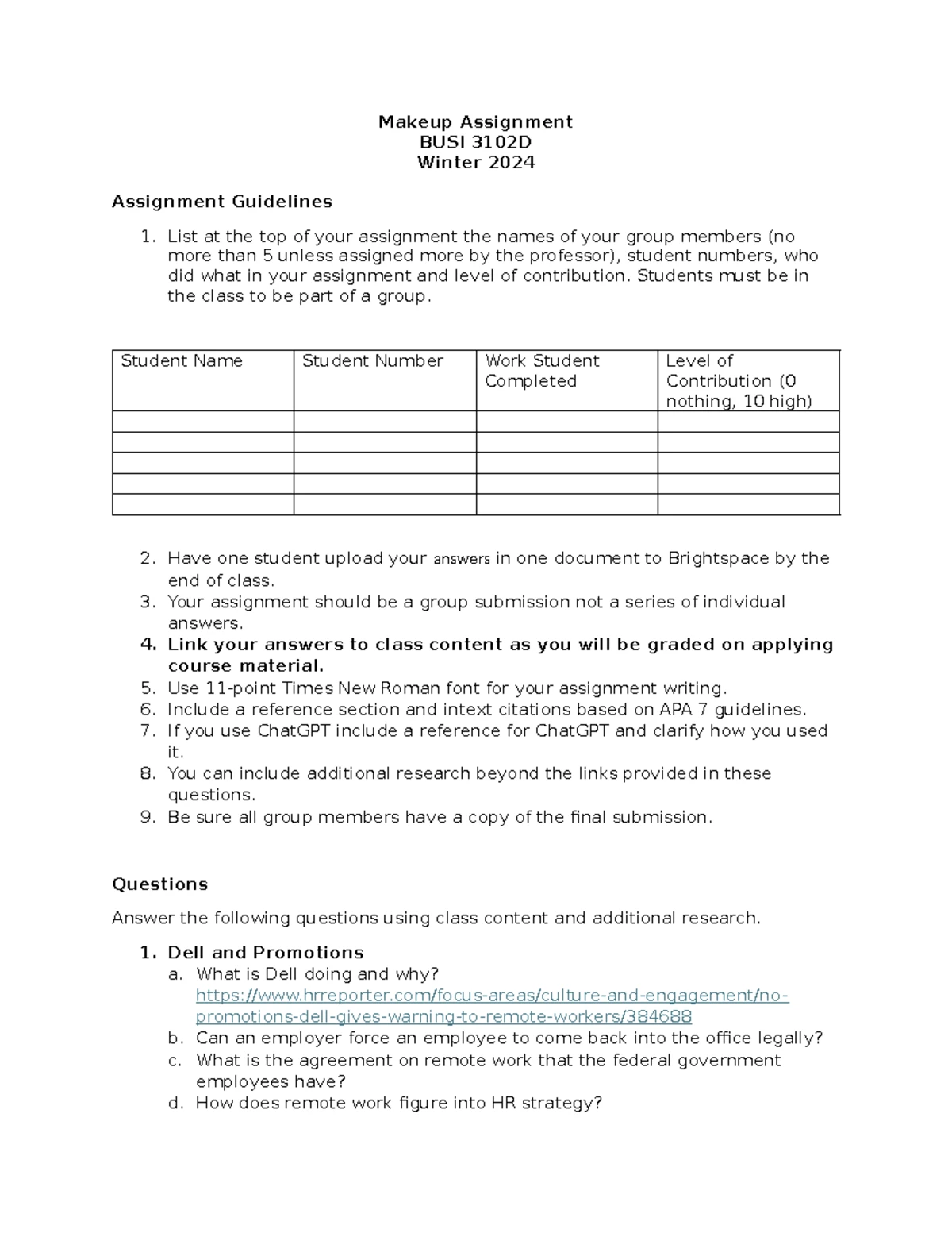Python Assignment - BUS1401 - Winter 2024 - Studocu