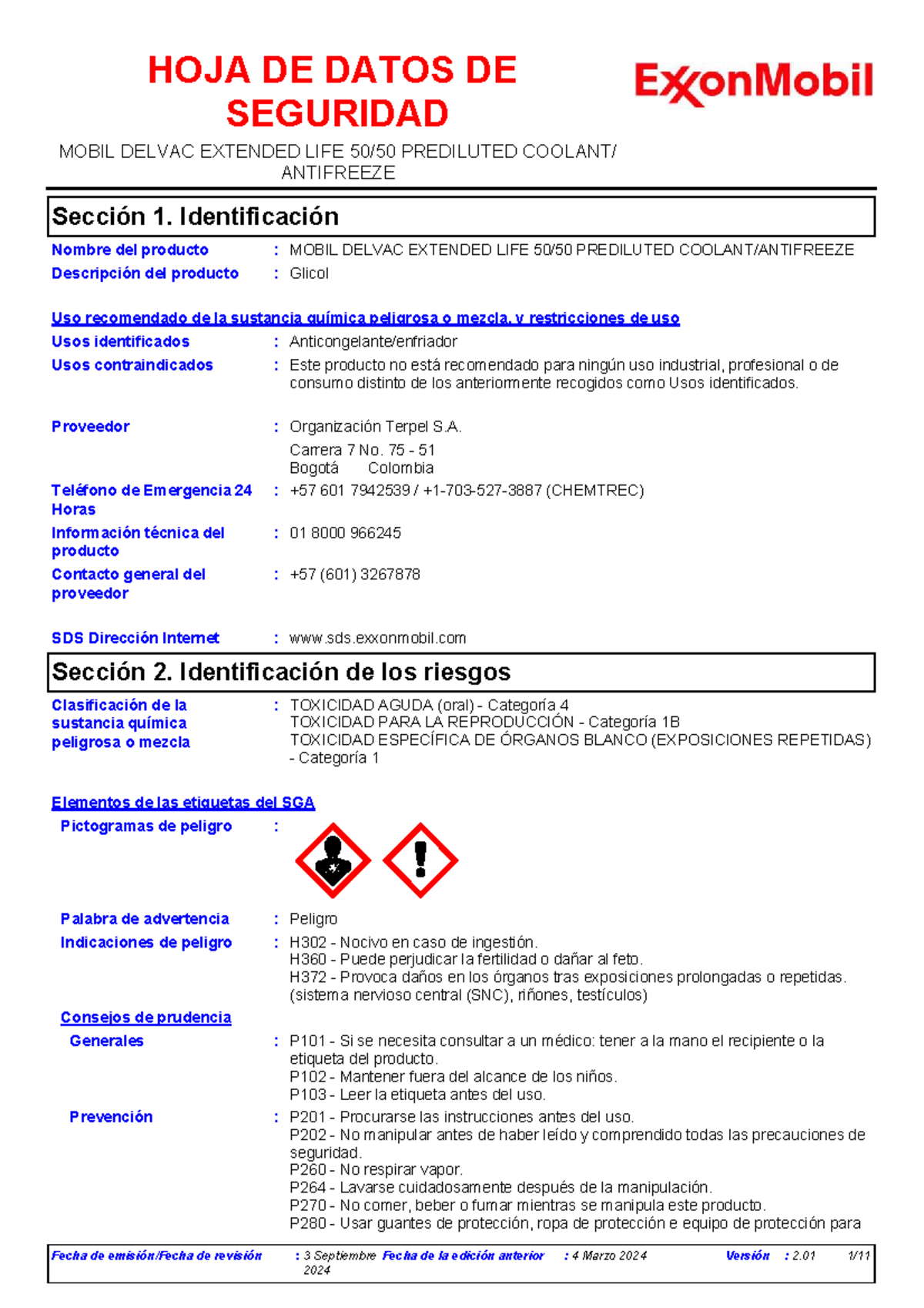 FDS MOBIL DELVAC EXTENDED LIFE PREDILUTED ANTIFREEZE - Studocu