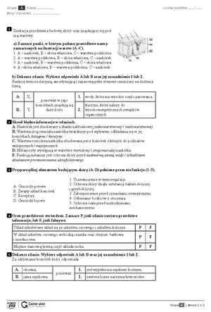 Test - Układ ruchu człowieka 2b1- 31 maja - Grupa A | strona 1 z 4 ...