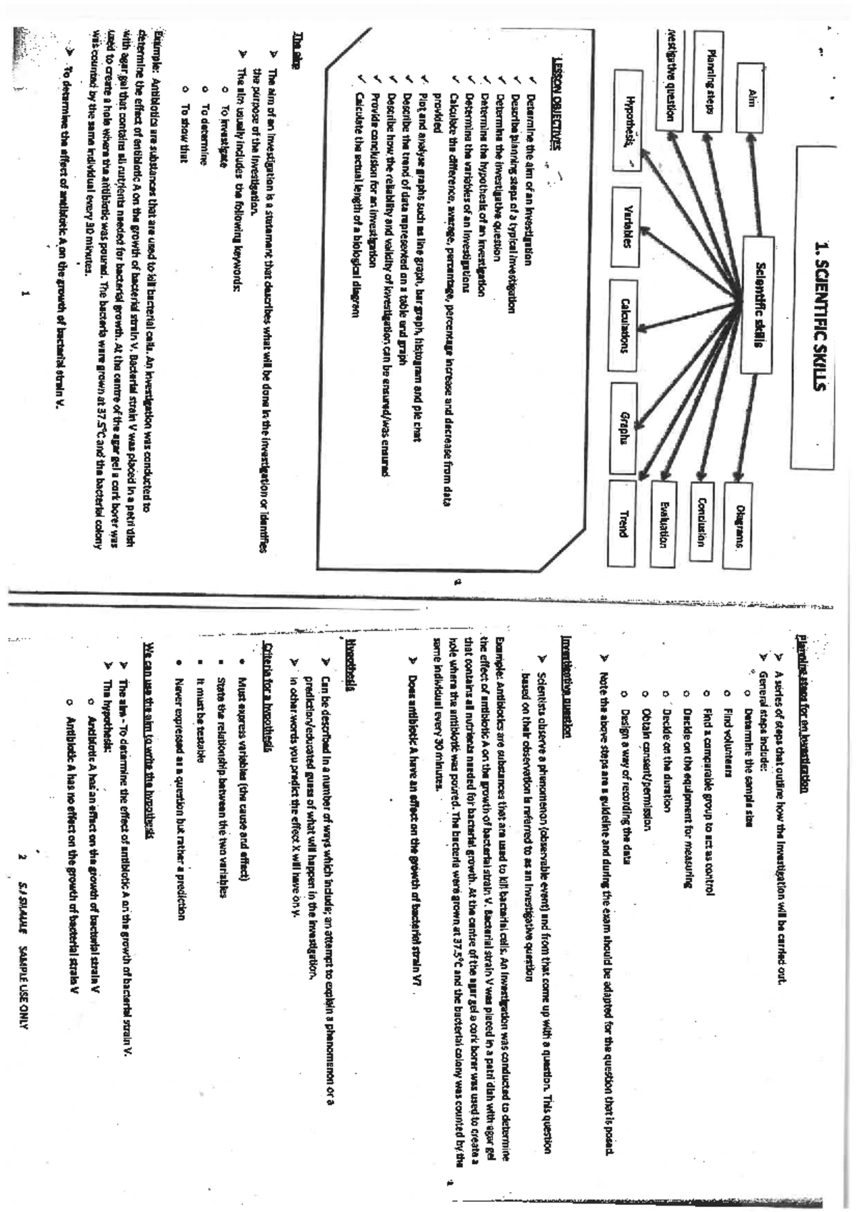 Scientific Skills: Planning Steps for Investigations (SCI 101) - Studocu