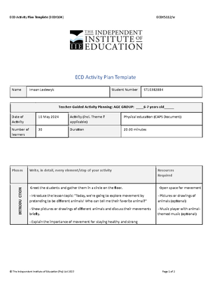 [Solved] Apply to Grade R movement teaching by providing real or - Life ...