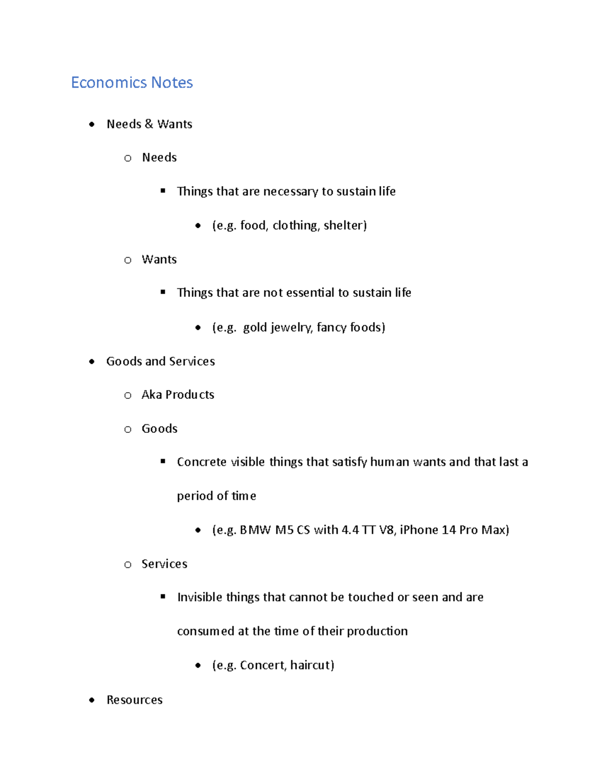 ECO 101: Comprehensive Notes on Economics Principles and Concepts - Studocu