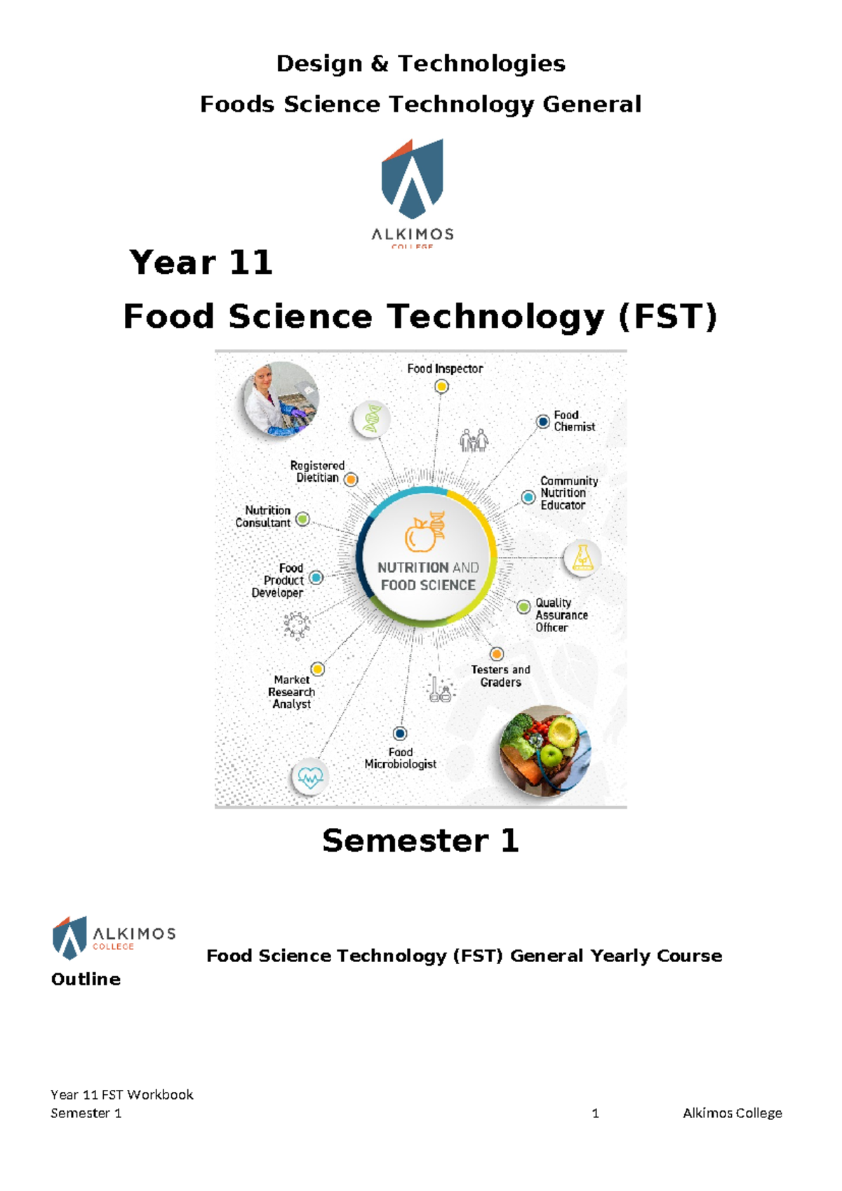 Year 11 FST Semester 1 Workbook: Food Choices and Health Insights - Studocu