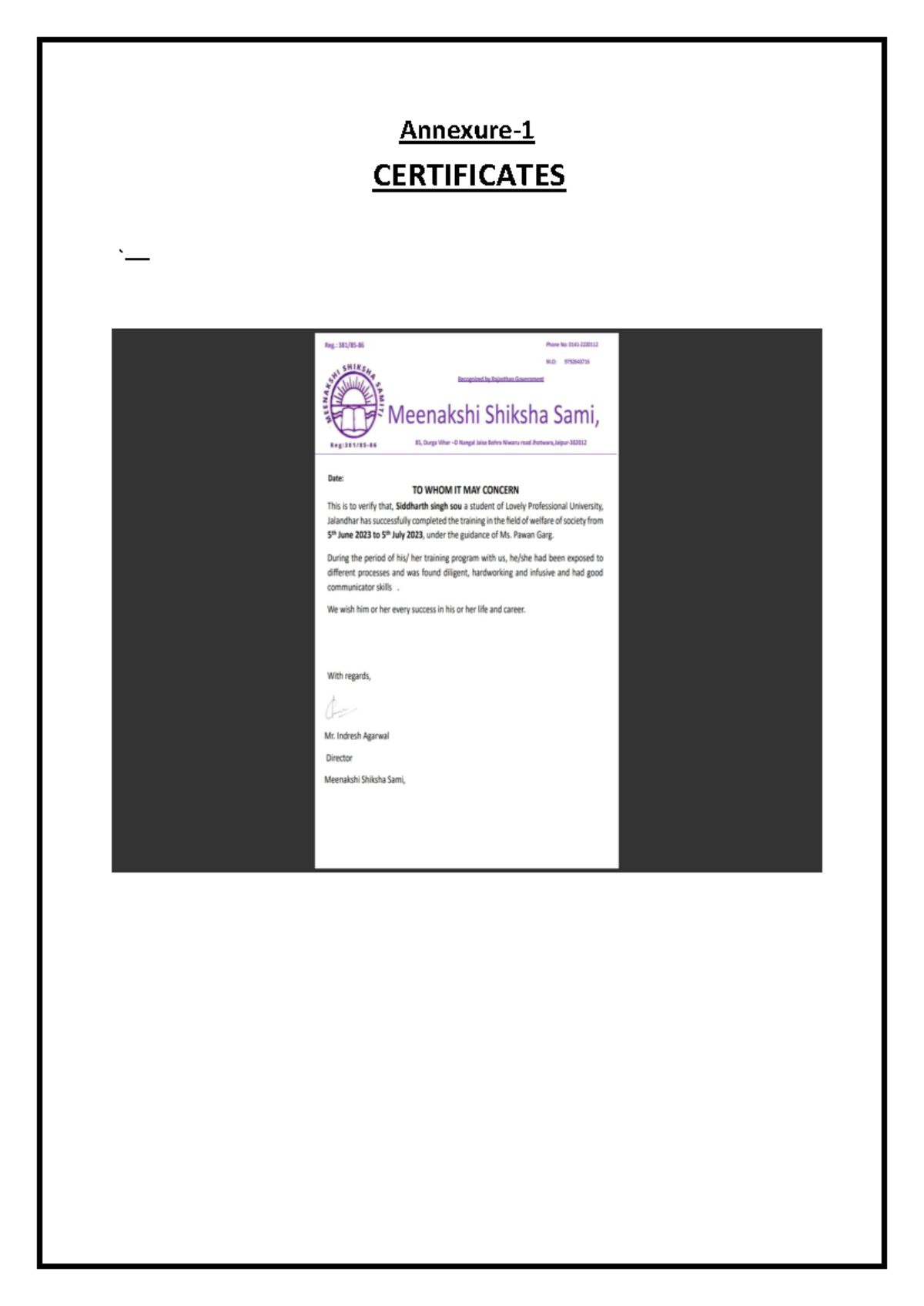 SIDD Community Development Project Report - Studocu