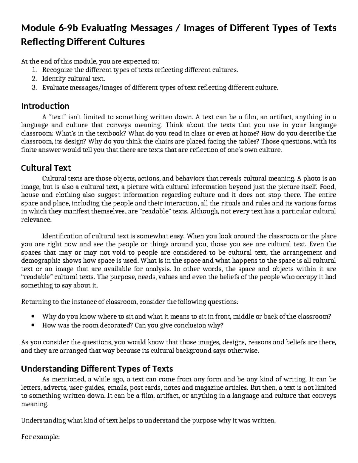 W6-9 - Lesson 3b Evaluating Messages - Module 6-9b Evaluating Messages ...