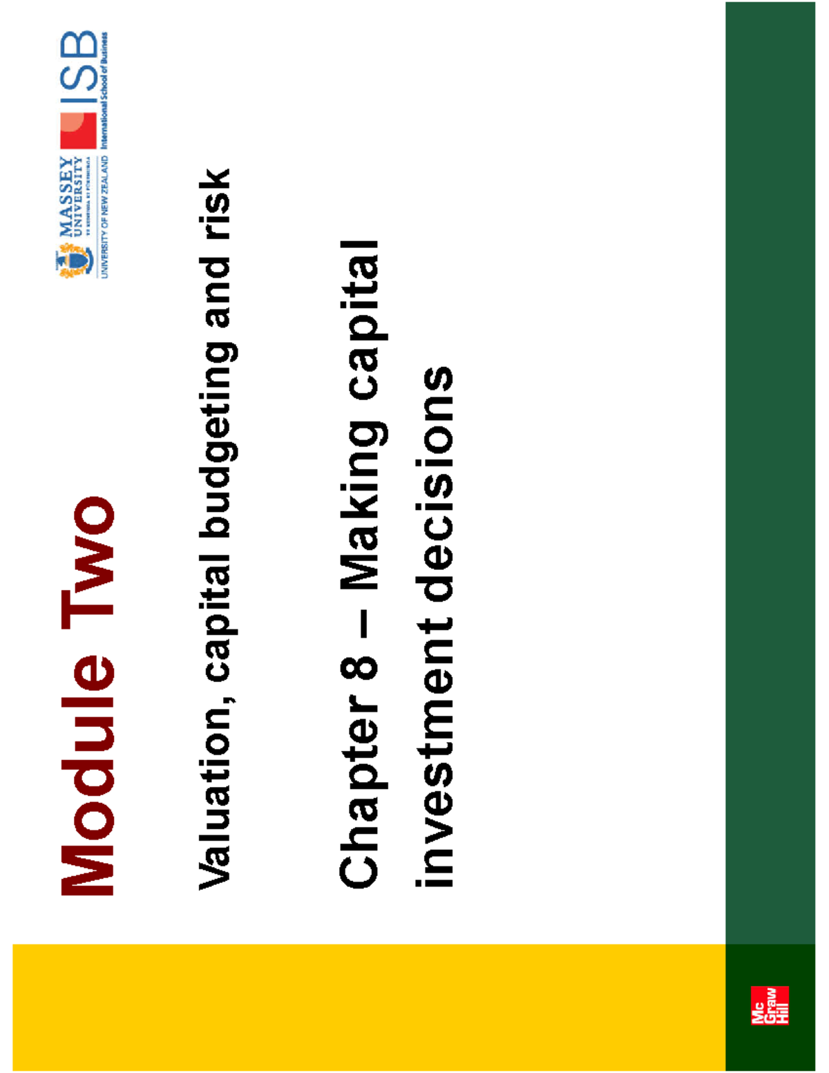 Chapter 8 - Making capital investment decisionsstd - . Module ...