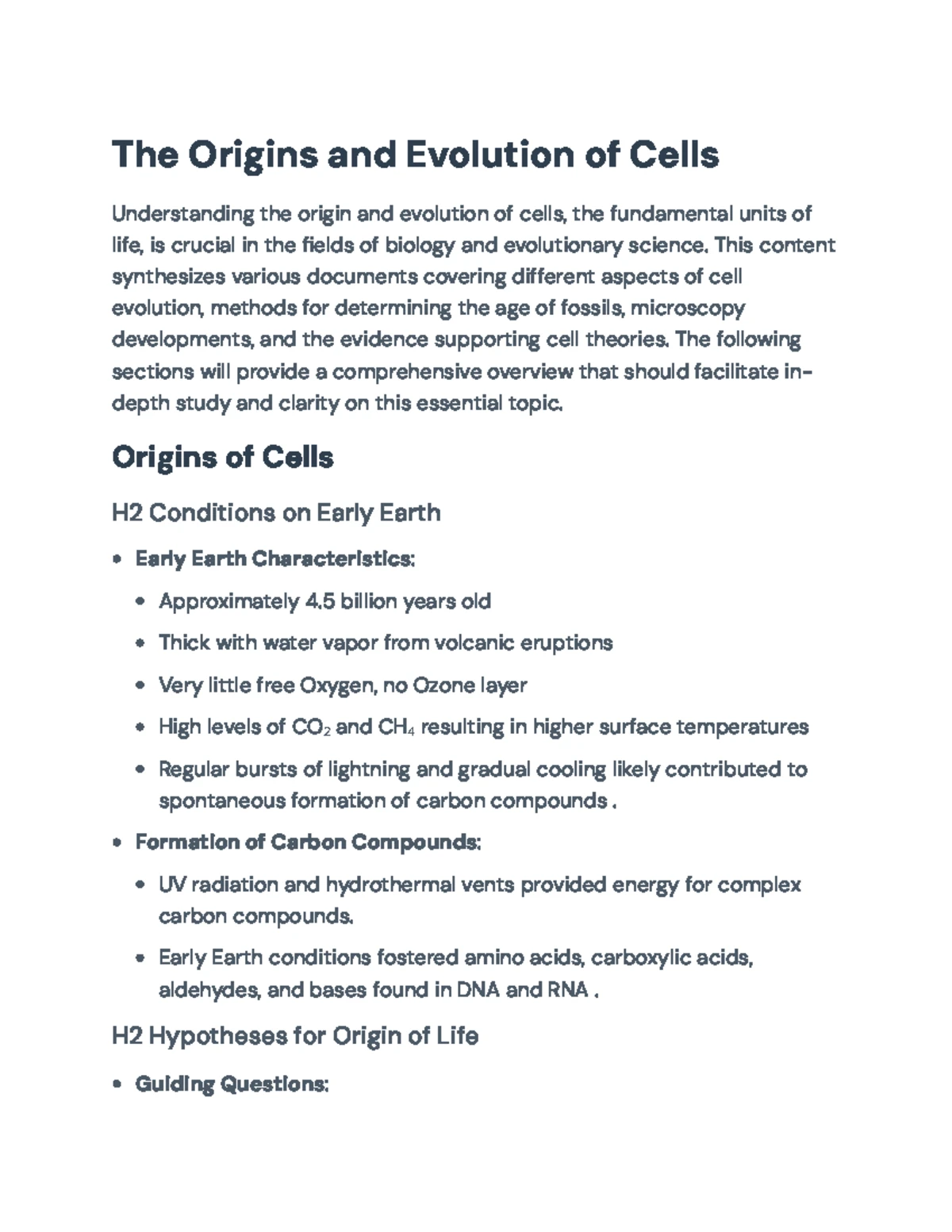 The Evolution and Complexity of Cells: A Comprehensive Study - The ...