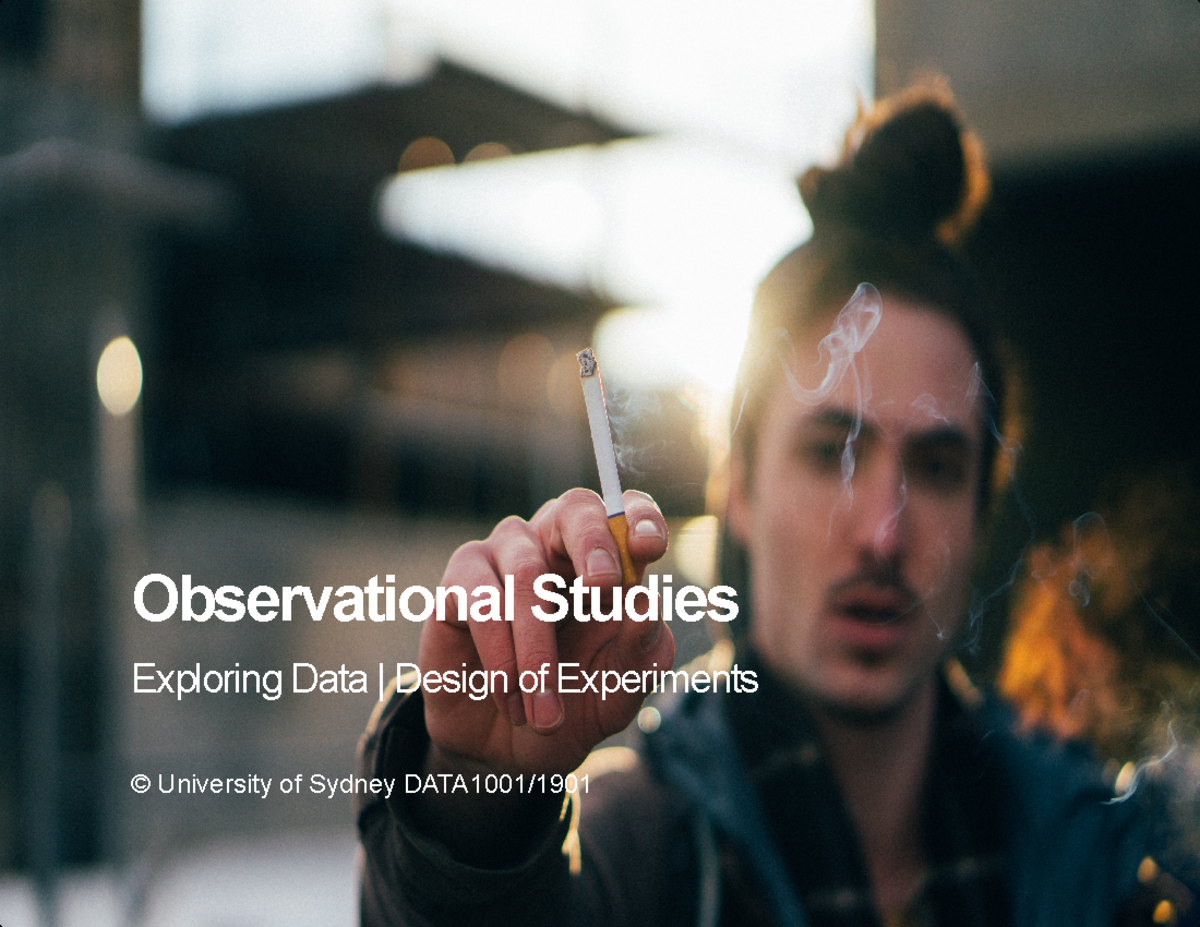 3 Observational Studies - Observational Studies Exploring Data | Design ...