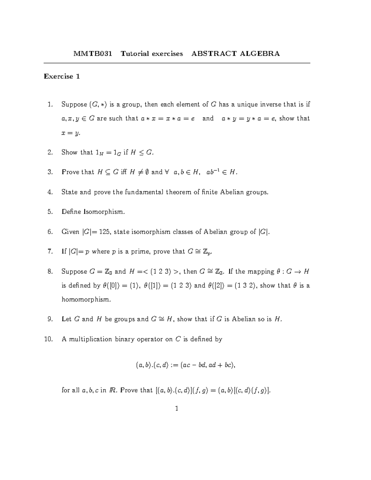 MMTB031 Tutorial Exercises: Past Question Papers with Solutions - Studocu