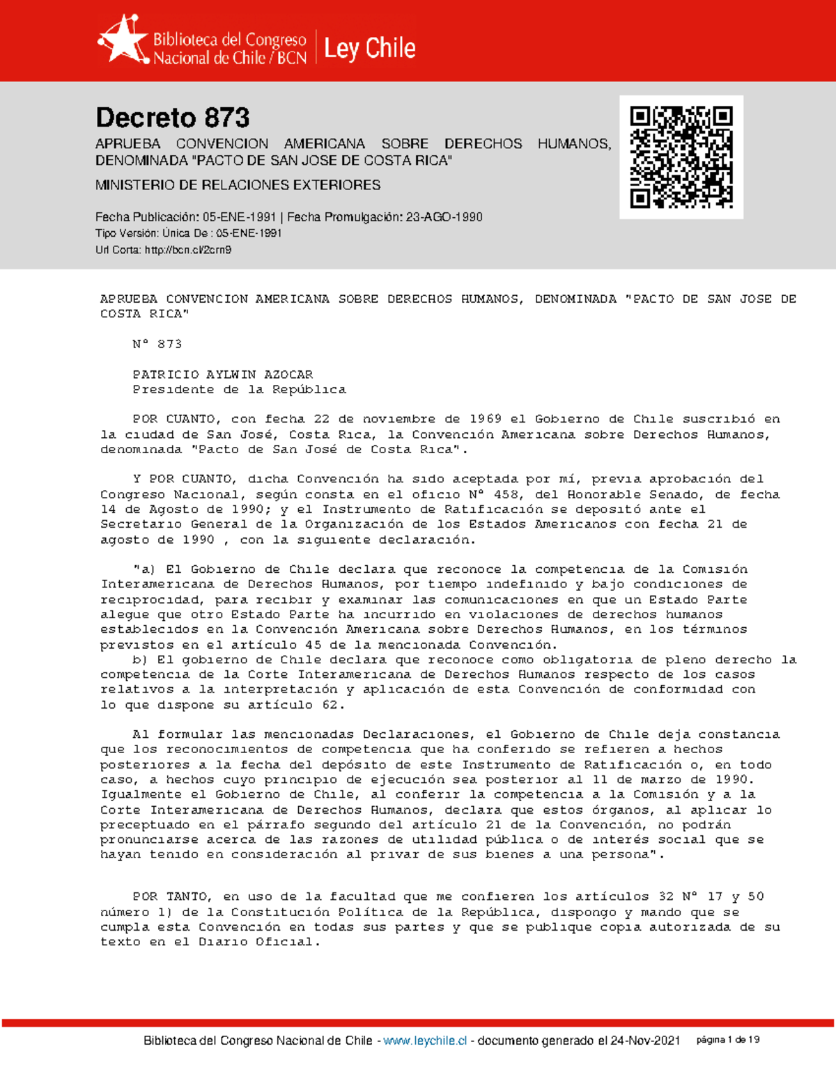 CADH - Análisis del Pacto de San José y Derechos Humanos en Chile - Studocu