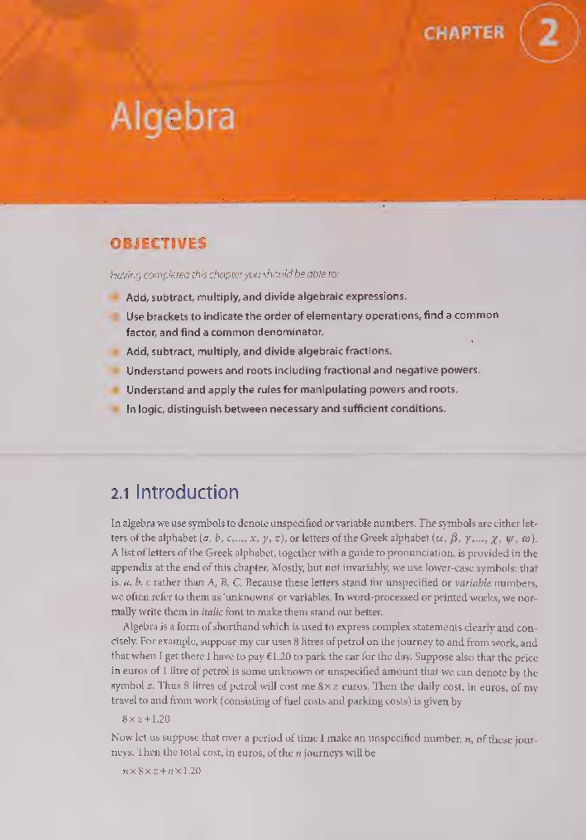 CHPT 2 - Mastering Algebra: Operations, Expressions, and Logic - Studocu