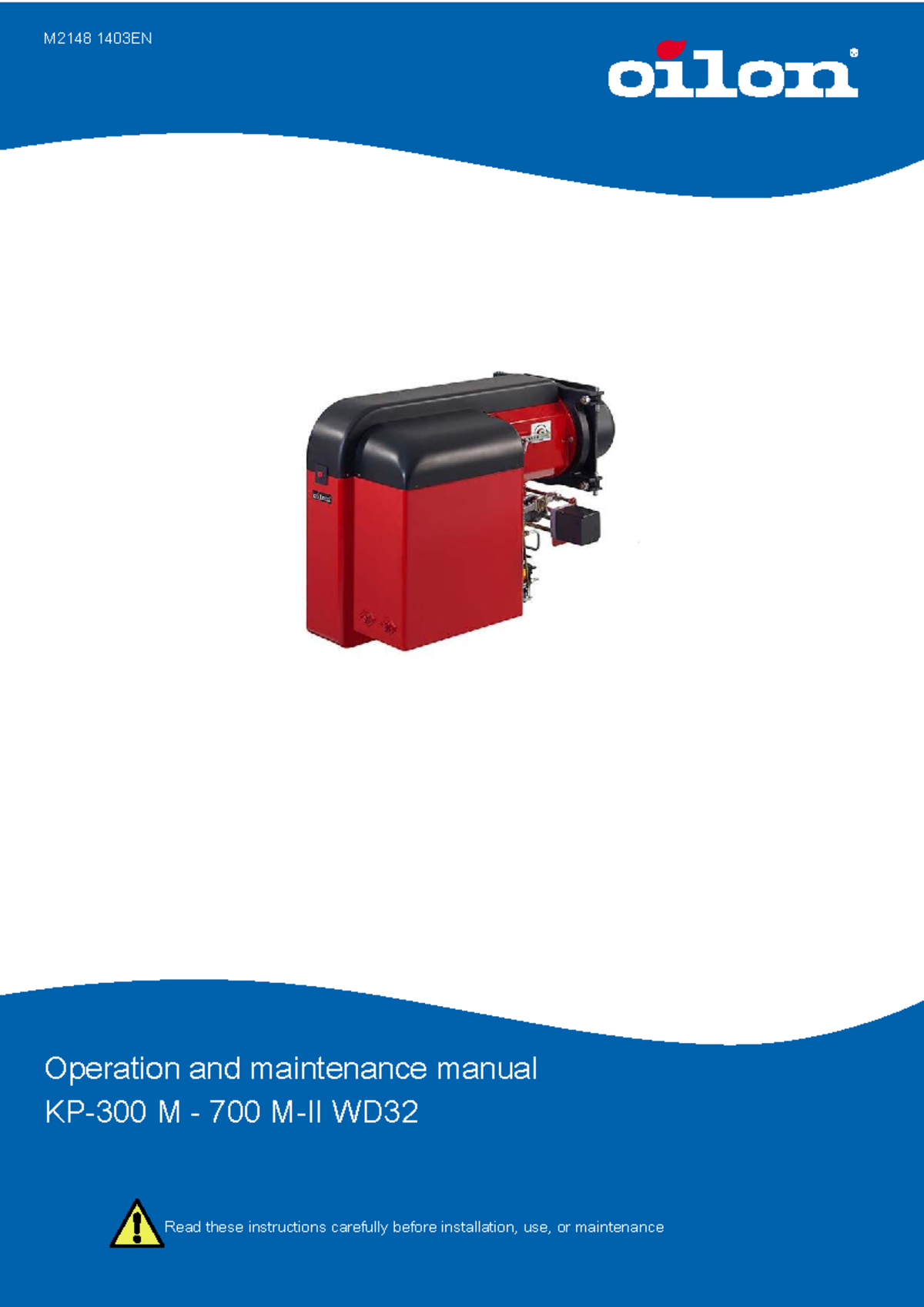 M2148 1403EN Oilon KP-300 M-700 M-II WD32 Operation Manual - Studocu