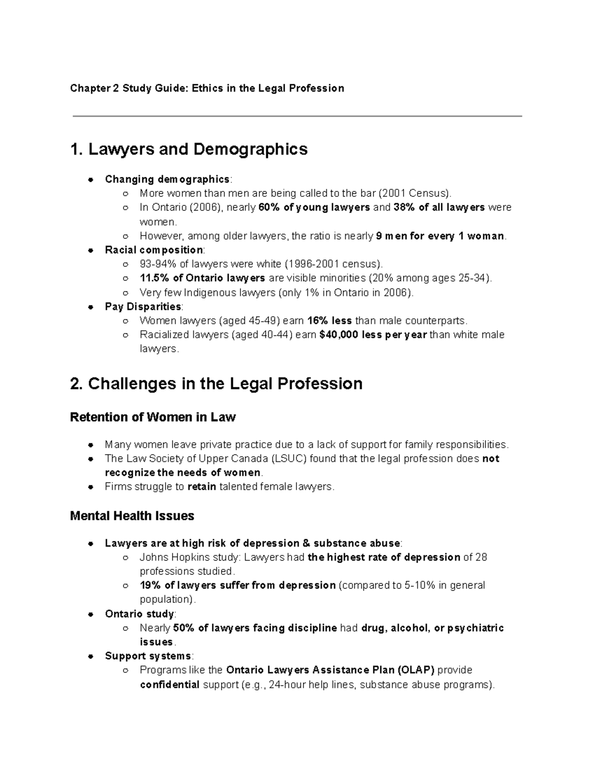 Chapter 2 Study Guide: Ethics in the Legal Profession Insights - Studocu